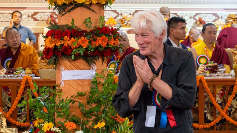 Herec Richard Gere se zúčastní akce 30. června před narozeniny Dalajlámy. Pic: Ap/Ashwini Bhatia