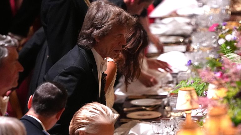 Mick Jagger se posadil na státní banket na hradu Windsor. Pic: Pa 