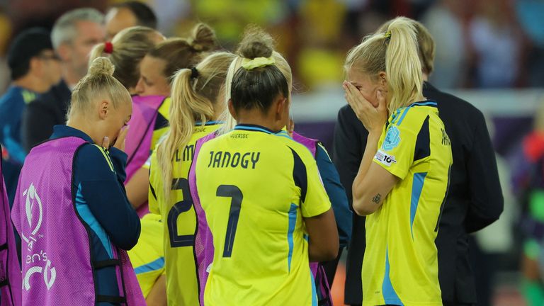 Fotbalový fotbal - Dámské euro UEFA Euro 2025 - finále čtvrtiny - Švédsko v Anglii - Stadion Letzigrund, Curych, Švýcarsko - 17. července 2025 Švédsko