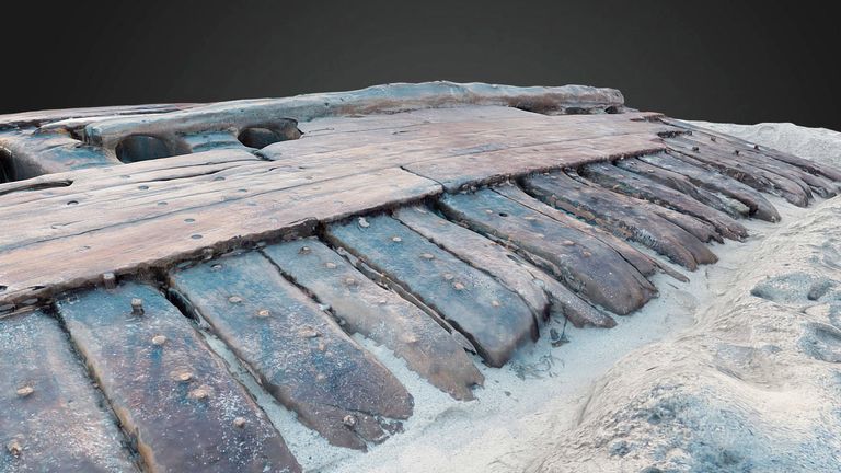 3D model vraku Sanday.  Pic: Orkney Islands Council/PA 