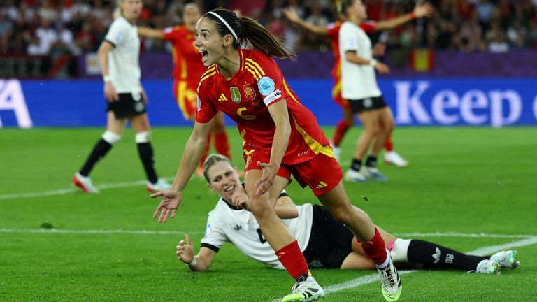 Fotbalový fotbal - UEFA Women's Euro 2025 - Semi Final - Německo v Španělsko - Stadion Letzigrund, Curych, Švýcarsko - 23. července 2025 Španělsko AI