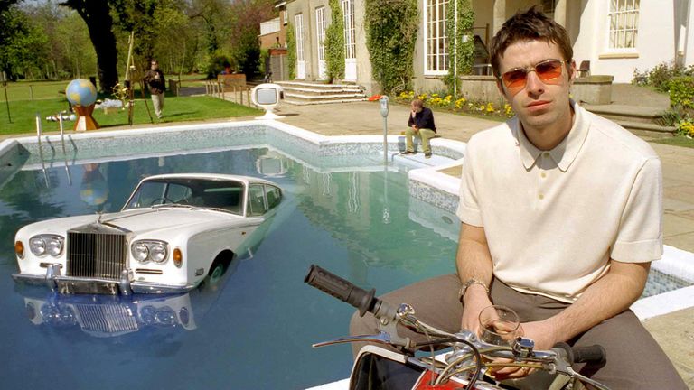 Liam Gallagher na obrázku v jednom z výstupů pro Be Here nyní natáčení. Obrázek: © Michael Spencer Jones