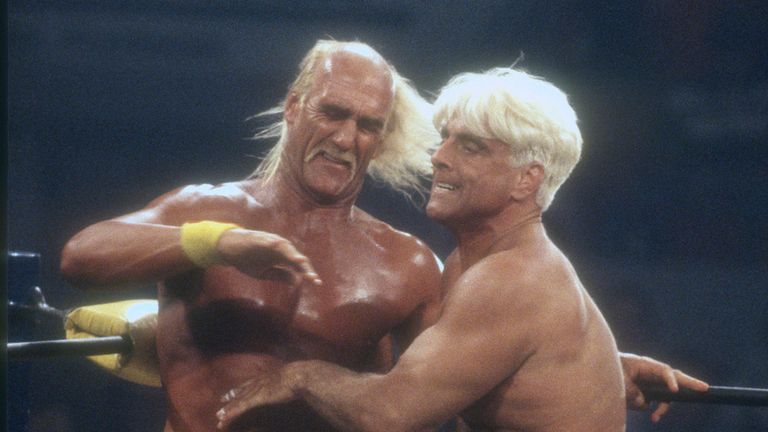 Hulk Hogan a Ric Flair v roce 1990. Obrázek: AP