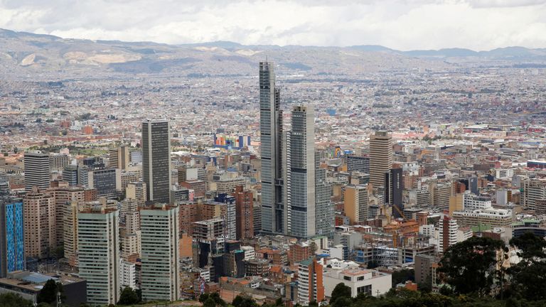 Bogota v Kolumbii, která má daň z bohatství