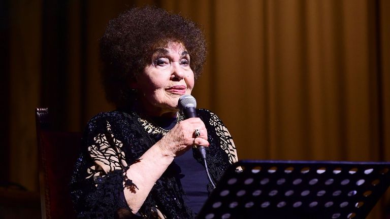 Cleo Laine vystoupí roku na cenách Jazz FM na radnici Shoreditch, ve východním Londýně, 2018. Obrázek: PA