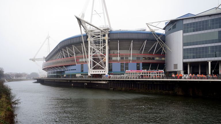 Stadion knížectví, Cardiff. Pic: Pa