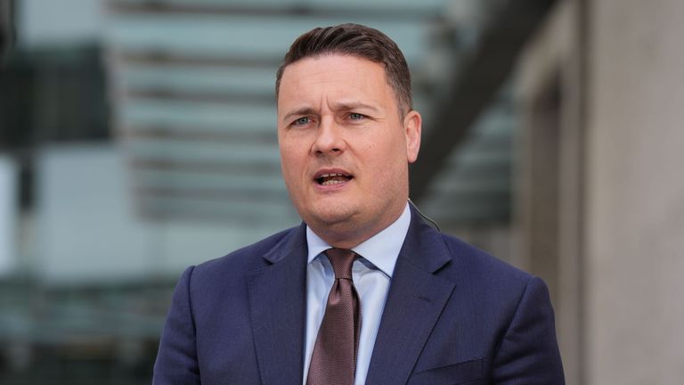 Sekretářka zdravotnictví Wes Streeting. Pic: Pa