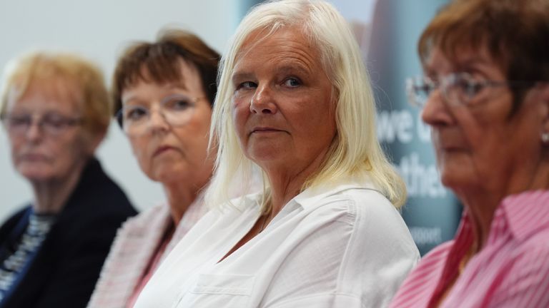 Gail Fairglieve, třetí vlevo, uvedla, že rodina se stále zabývá vraždou své sestry. Pic: Pa