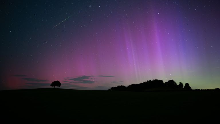 Meteorová sprcha a severní světla byly v loňském roce v North Yorkshire viditelné. Pic: Pa