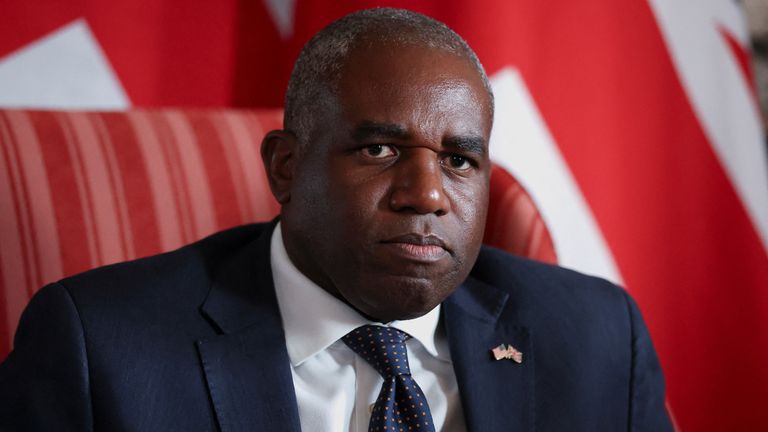 David Lammy volal novou dohodu Západního břehu "flagrantní porušení mezinárodního práva". Soubor Pic: Reuters