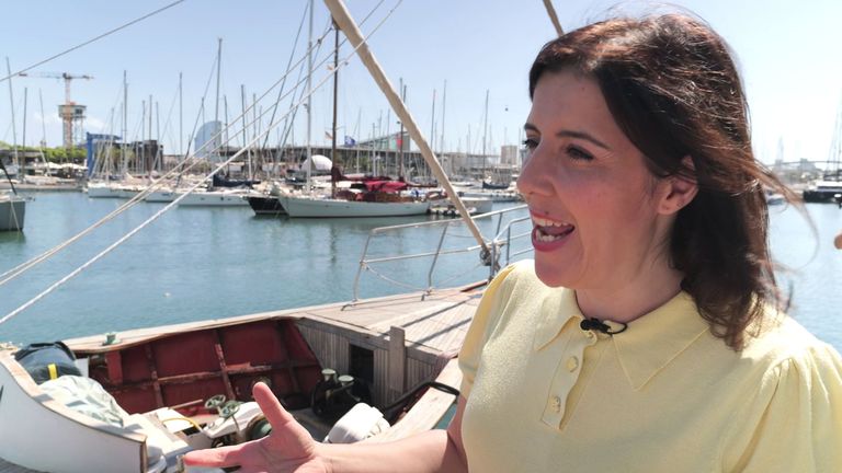 Sky News 'Evropa korespondent Siobhan Robbins vedl rozhovor s Gretou Thunbergovou ve Španělsku