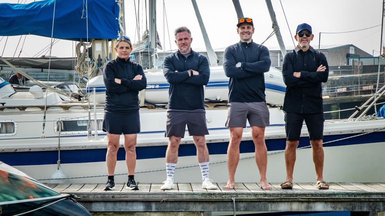 Posádka Row4mnd procházela na cestě k Johnovi O'Groats Great Yarmouth. Pic: Pa