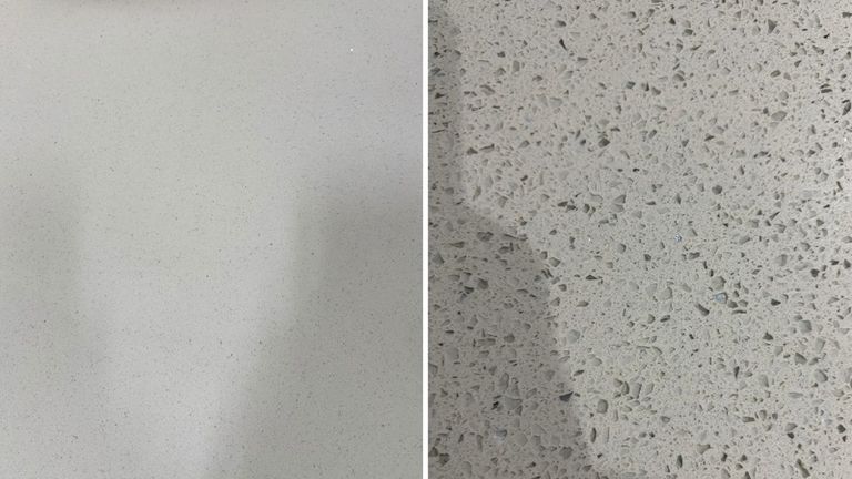 Levice je to, co jste řekl, že jste si objednali, a pravá je pracovní deska, která dorazila
