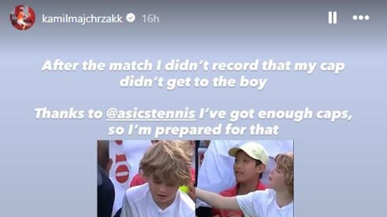 Majchrzak zveřejnil na Instagramu v pátek. Pic: Instagram/Kamilmajchrzakk
