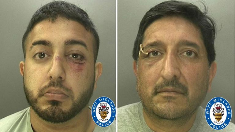 Mohammed Nabil Nazir a Mohammed Aslam byli uvězněni v listopadu 2024. Pic: West Midlands Police/PA