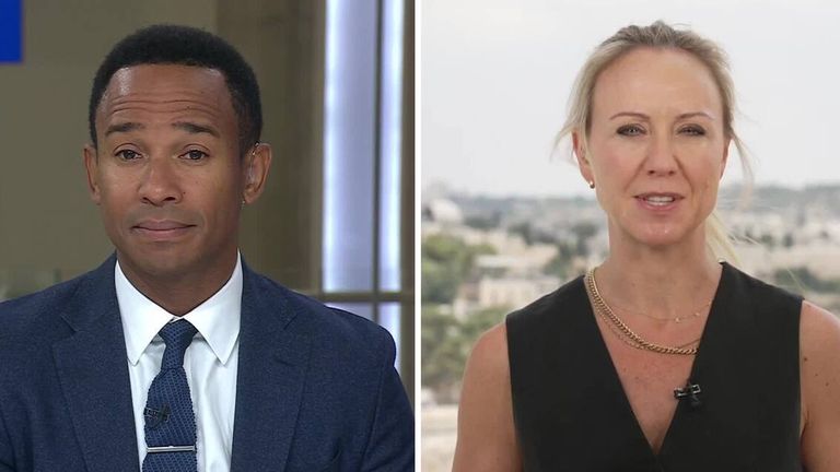 Sky moderátorka Kamali Melbourne hovoří s korespondentem Sally Lockwood