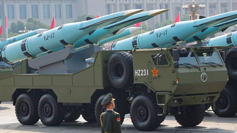 Hypersonické proti-podsilovací rakety YJ-17. Pic: Reuters
