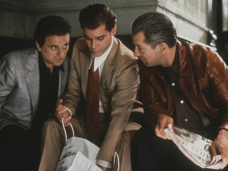 Robert De Niro, Ray Liotta, Joe Pesci v Goodfellas v roce 1990. Obrázek: Warner Bros/Kobal/Shutterstock