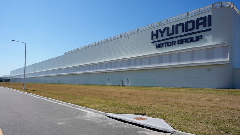 Hyundai Motor Group Plant v Gruzii. Soubor Pic: AP Photo/Mike Stewart
