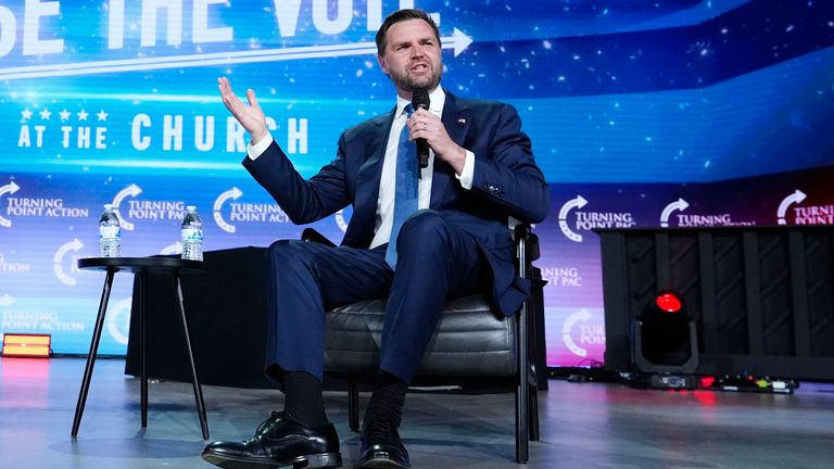 Viceprezident JD Vance na akci TPUSA v Arizoně v září 2024. Obrázek: AP
