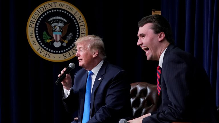 Donald Trump a Charlie Kirk v Bílém domě v roce 2018. Obrázek: Reuters