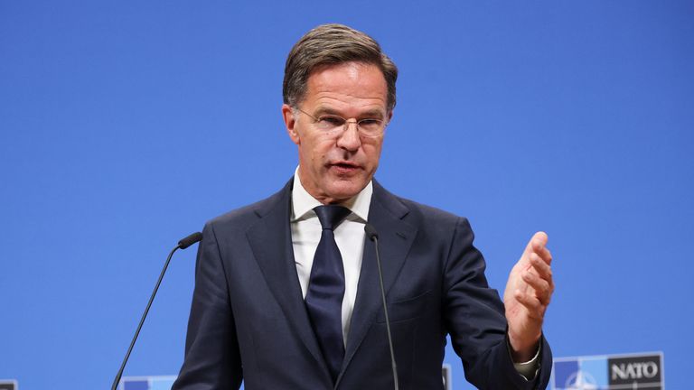 Mark Rutte popsal ruské drony vstupující do polského vzdušného prostoru jako „bezohledný“. Pic: Reuters