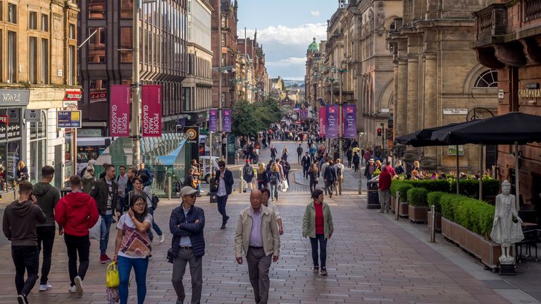 Buchanan Street v Glasgowu. Obrázek: Istock