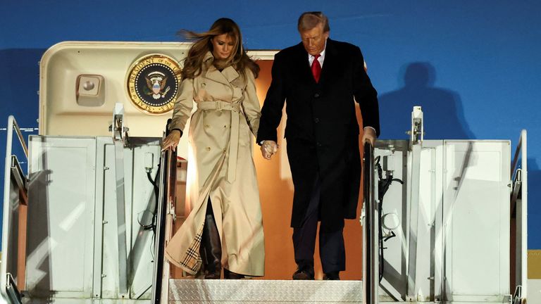 Donald a Melania Trump vystoupí. Pic: Reuters