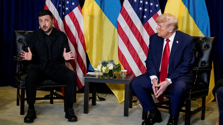 Donald Trump a Volodymyr Zlenskyy v OSN. Pic: Reuters