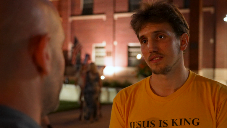 Matthew Monfore, a young volunteer with Turning Point USA