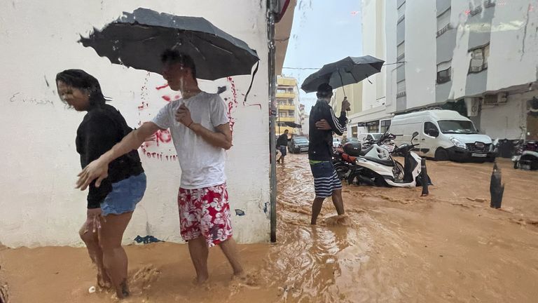 Zatopené ulice na Ibize. Pic: EPA/Shutterstock
