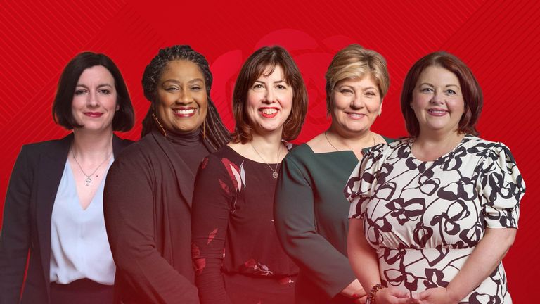 Bridget Phillipson, Bell Ribeiro-Addy, Lucy Powell, Dame Emily Thornberry, Alison McGovern a Paula Barker