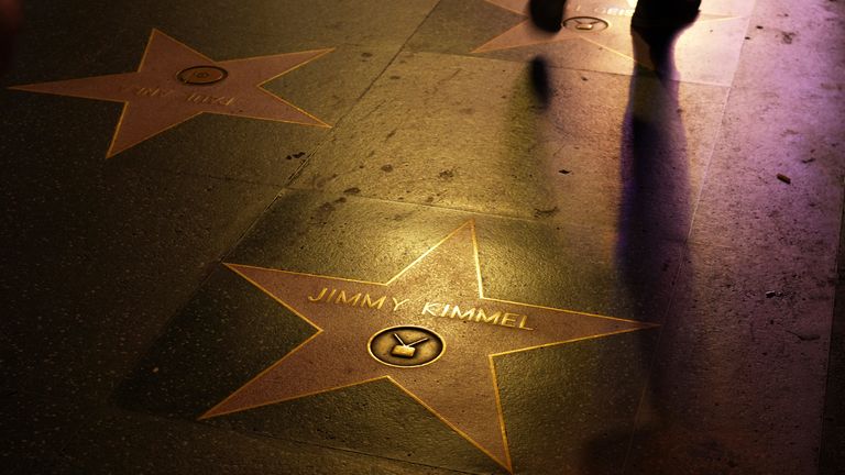Kimmelova hvězda na hollywoodské procházce slávy. Pic: Ap