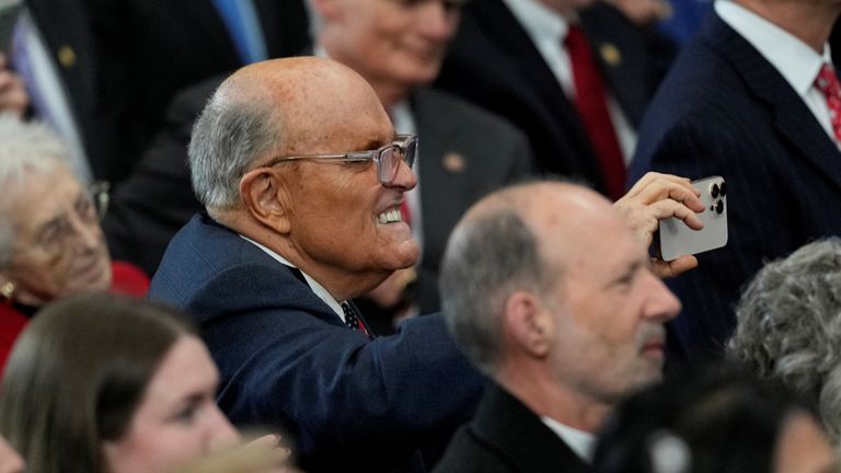 Rudy Giuliani se zúčastnil slavnostního inaugurace Donalda Trumpa v lednu. Obrázek: Julia Demaree Nikhinson/Pool přes agenturu Reuters
