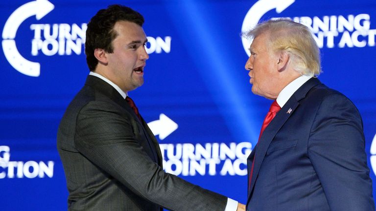 Donald Trump a Charlie Kirk v červenci 2022. Obrázek: AP