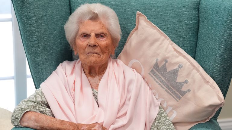 Ethel Caterham doma v Lightwater, Surrey. Pic: Pa