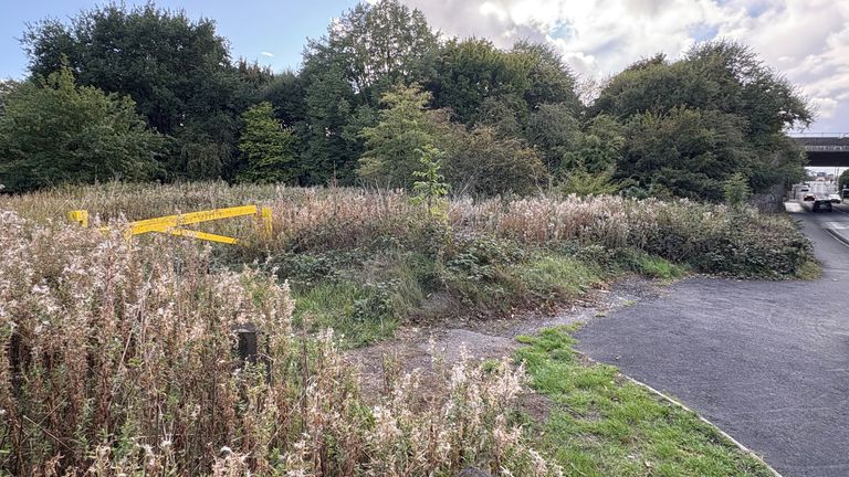 Dříve uzavřená oblast pastvin poblíž Tame Road ve Oldbury. Pic: Pa