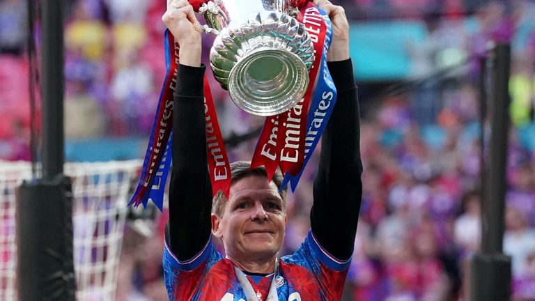 Manažer Crystal Palace Oliver Glasner v minulé sezóně vyhrál FA Cup. Pic: Pa