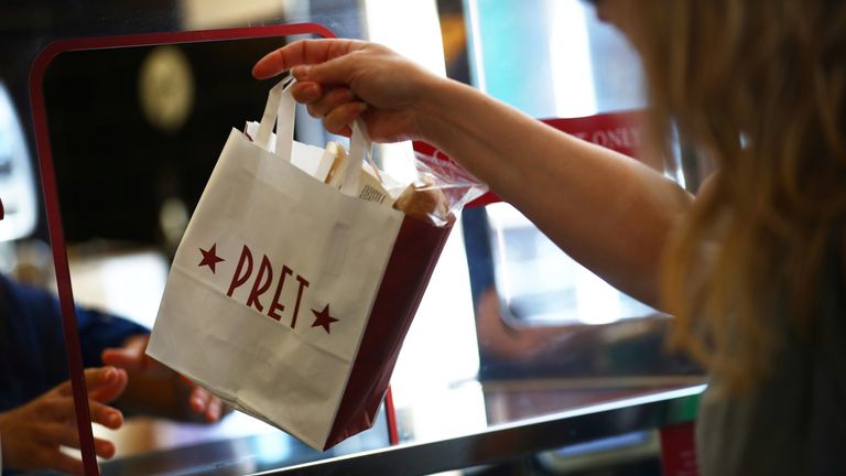 Pret's Plans zahrnují nabídku obchodu s britským jídlem. Soubor Pic: Reuters