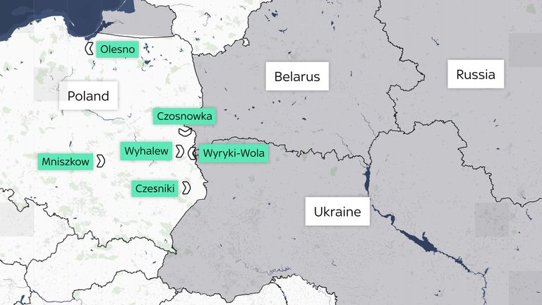 Ruské drony byly nalezeny v severních, východních a jihovýchodních oblastech Polska.