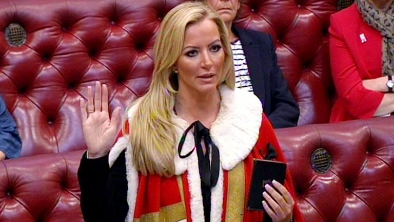 Michelle Mone je přijata do Sněmovny lordů poté, co se stala konzervativním vrstevníkem. Pic: Pa