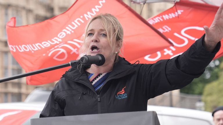 Sharon Graham byla dlouholetým kritikem sira Keira Starmera. Pic: Pa