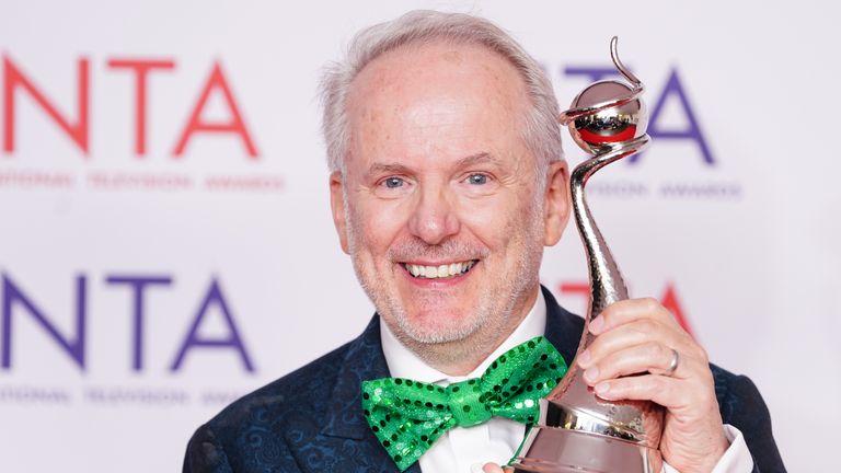 Nick Park si na letošních národních televizních cenách vyzvedne cenu Special Recognition Award pro Wallace a Gromit. Pic: Pa