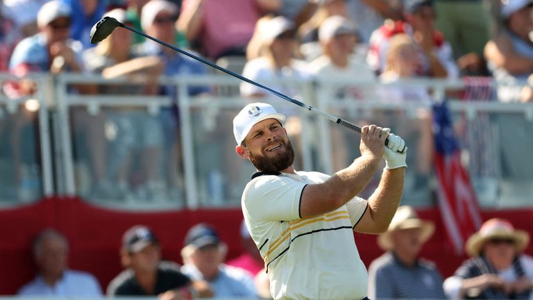 Tyrrell Hatton týmu Evropa. Pic: Reuters