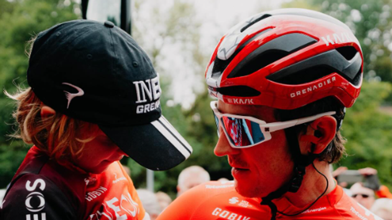 Thomas se svým synem, Mac. Pic: Alex Duffill /Ineos Grenadiers