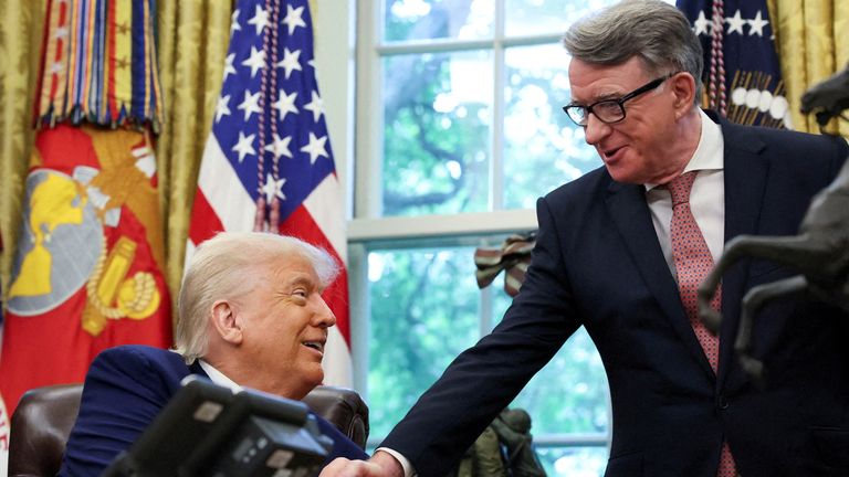 Mandelson a Trump v květnu. Pic: Reuters