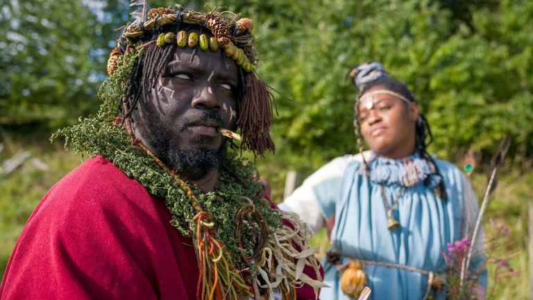 'King Atehene' v kempu v Woods poblíž Jedburghu. Pic: Pa 