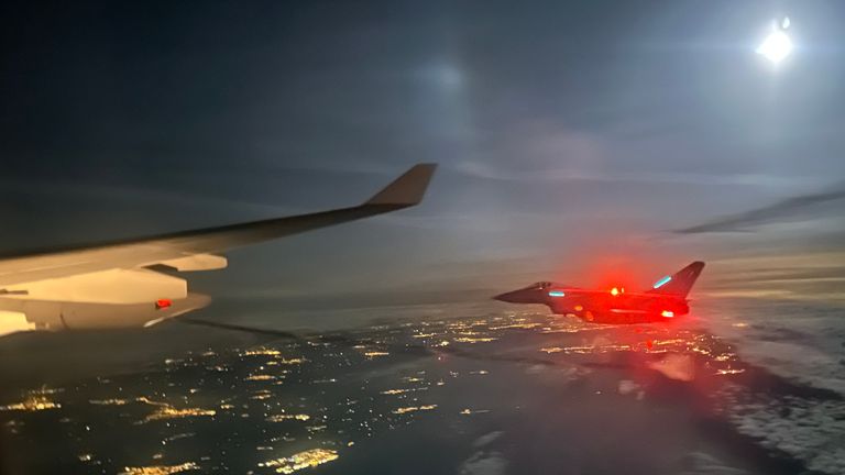 Eurofighter Typhoon na obloze nad Polskem