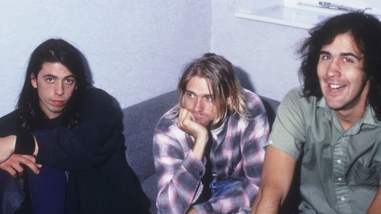Nirvana's Dave Grohl, Kurt Cobain a Krist Novoselic v srpnu 1991. Obrázek: AP